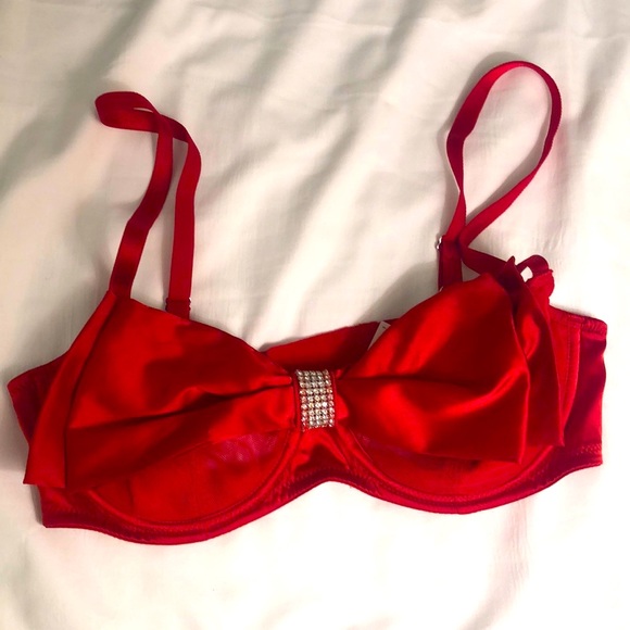 Victoria’s Secret Wicked Unlined Sheer Mesh & Bow Balconette Bra 34C NWT - Picture 3 of 6